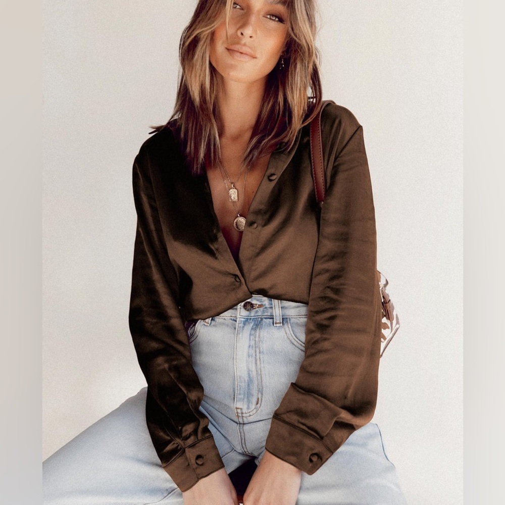 Princess Polly Silk Button Up